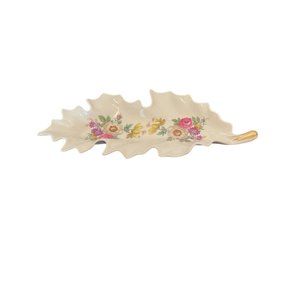 Mitterteich Bavaria Leaf Shaped Candy/Trinket Dish Germany Vtg